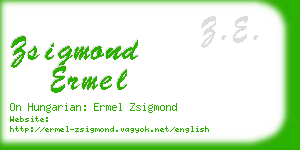 zsigmond ermel business card